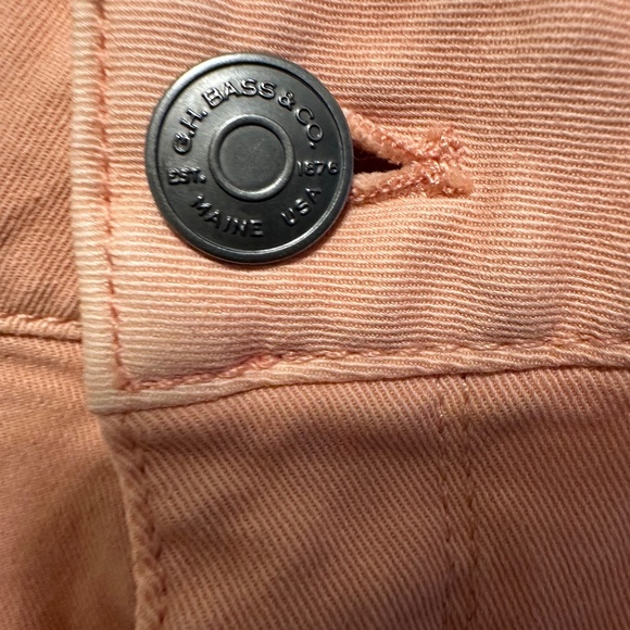 Woman's Size 14 GH Bass Skinny 5 Pocket Jeans Peach Ankle Length Plus Size - Picture 4 of 5